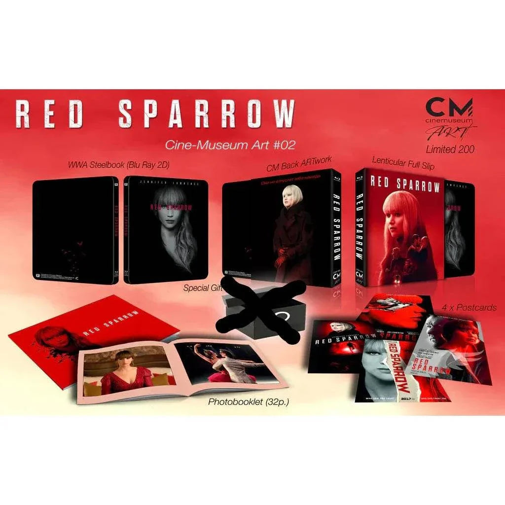 Red Sparrow CMA #02 limited edition lenticular full slip steelbook Blu-Ray set with photobooklet and postcards