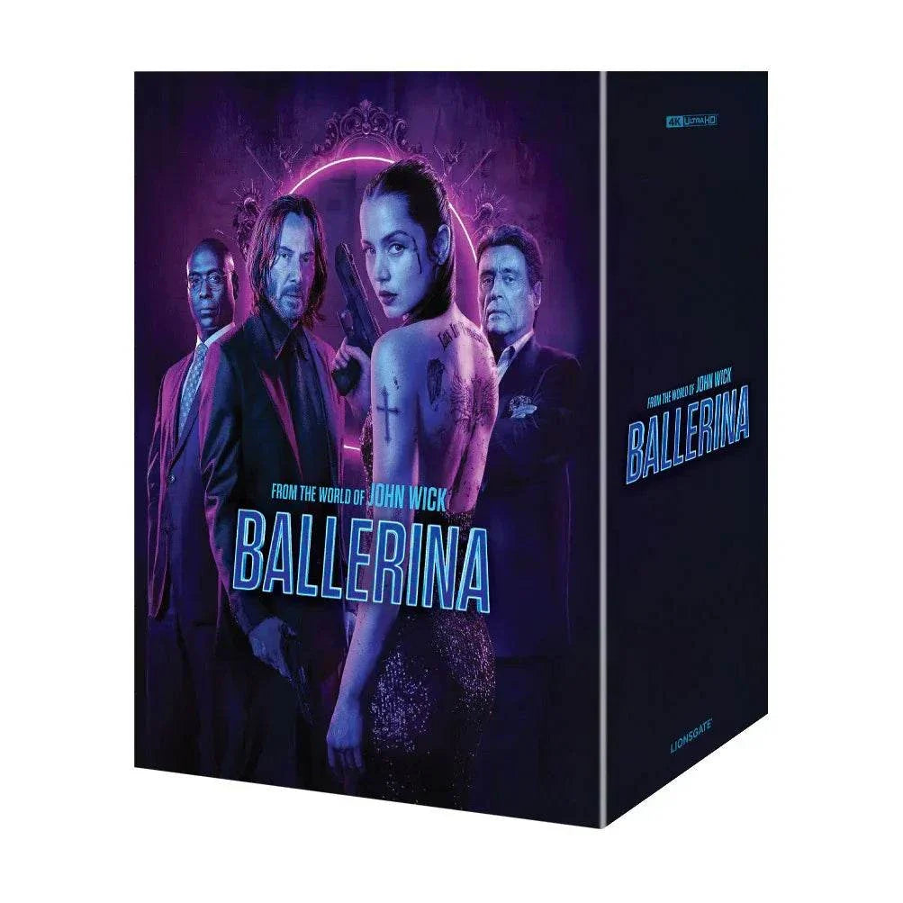 John Wick Ballerina steelbook 4K UHD Blu-ray limited edition box set with character art and exclusive design