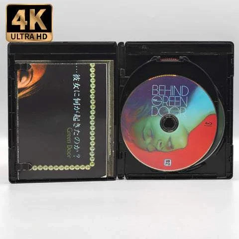 Mitchell Brothers Film Group Behind the Green Door 4K UHD and Blu-ray disc with slipcase and booklet