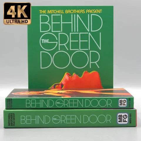 Mitchell Brothers Film Group Behind the Green Door limited edition 4K UHD and Blu-ray set with slipcase and bonus CD