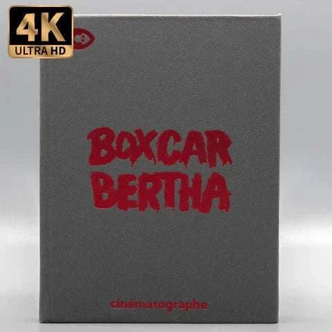 Boxcar Bertha 4K UHD and Blu-Ray limited edition slipcase and mediabook pre-order packaging
