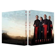 Conclave Digipack limited edition 4K UHD Blu-Ray slipcase with actors in cardinal robes and Vatican background