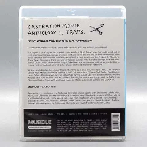 Castration Movie Anthology I. Traps Blu-Ray cover art featuring bold title and film details for pre-order.