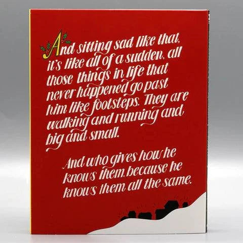 Christmas Eve In Miller's Point limited edition Blu-ray slipcover with holiday quote design