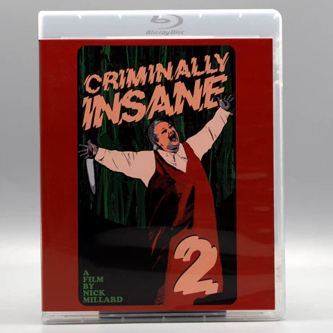 Criminally Insane 2 Blu-Ray with slipcover featuring movie artwork.