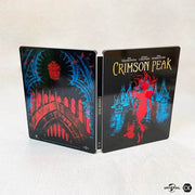 Crimson Peak Blu-Ray limited edition steelbook with full slip cover and art cards displayed on white background