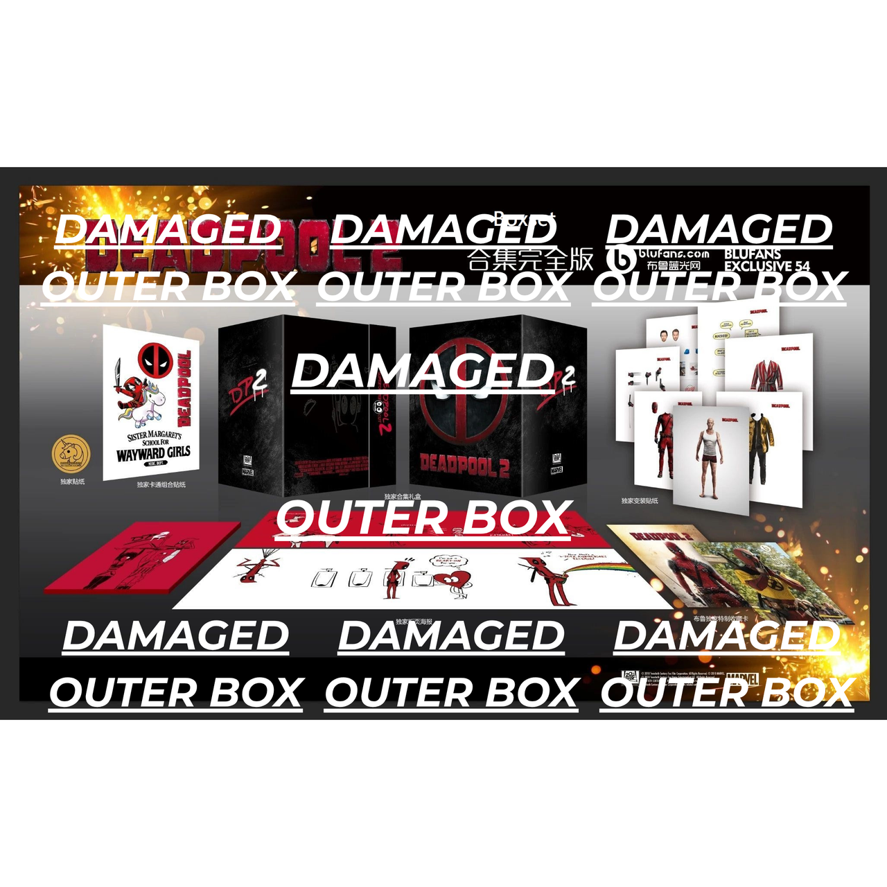 ***DAMAGED OUTER BOX--Deadpool 2 (2018) 4K UHD + Blu-Ray [ONE-CLICK] (Blufans Exclusive WEA Steelbook #54)