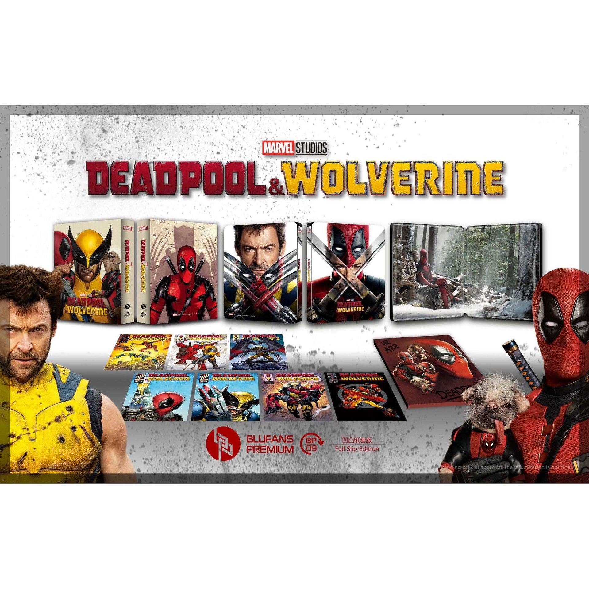 Deadpool and Wolverine Blufans exclusive steelbook disc-less one-click edition with 3 slips and extras