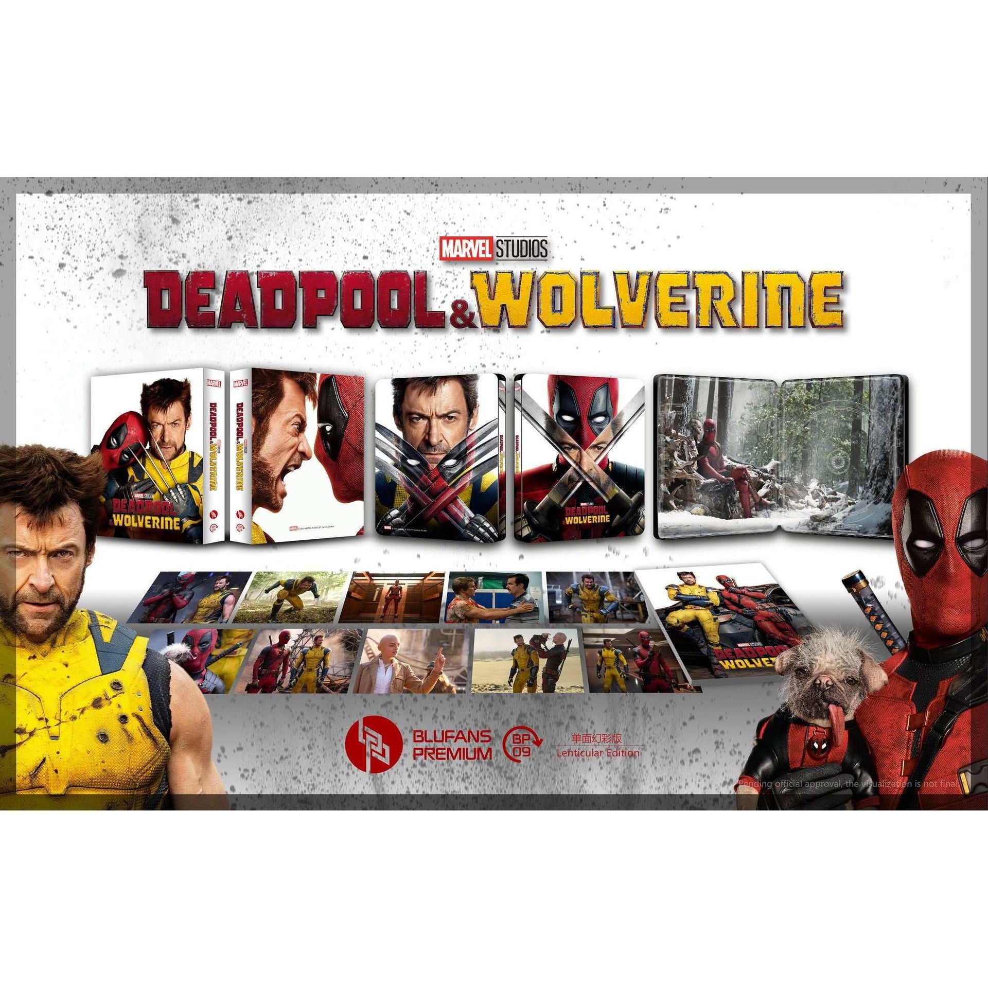 Deadpool and Wolverine BluFans exclusve steelbook disc-less One-Click edition with slips and extras