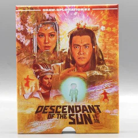 Vinegar Syndrome Archive Descendant of the Sun Blu-Ray with limited edition numbered VHS-style slipcase and double-sided poster