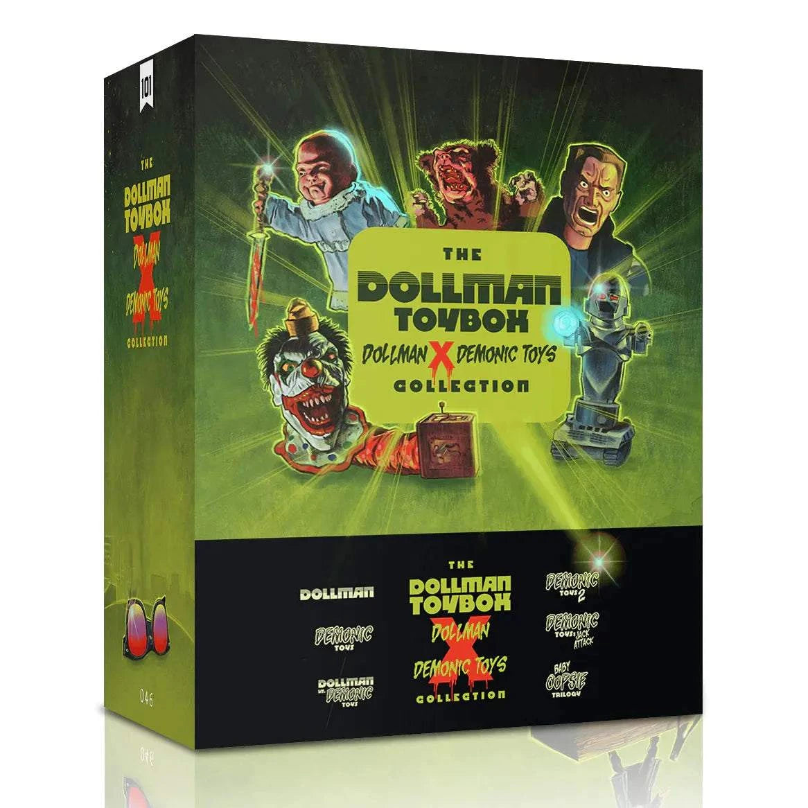 The Dollman Toybox limited edition Blu-Ray box set featuring Dollman and Demonic Toys collection artwork