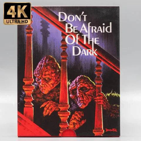 Don't Be Afraid of the Dark 4K UHD limited edition slipcase cover with horror creatures and stairs design