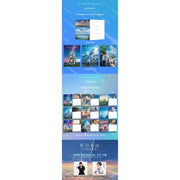 Shinkai Makoto 3-Movie Collection 4K + Blu-Ray Limited Edition Box Set with Suzume, Weathering With You, Your Name, featuring PET case, DigiPak cases, lenticular and holographic postcards, and exclusive disc artwork.