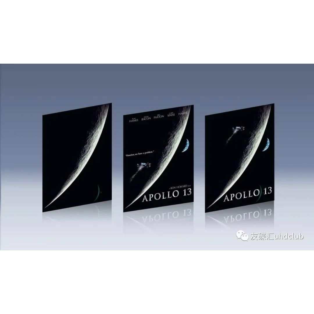Apollo 13 4K UHD + Blu-Ray Hardbox Digipak with space-themed cover featuring spacecraft near the moon and Earth background