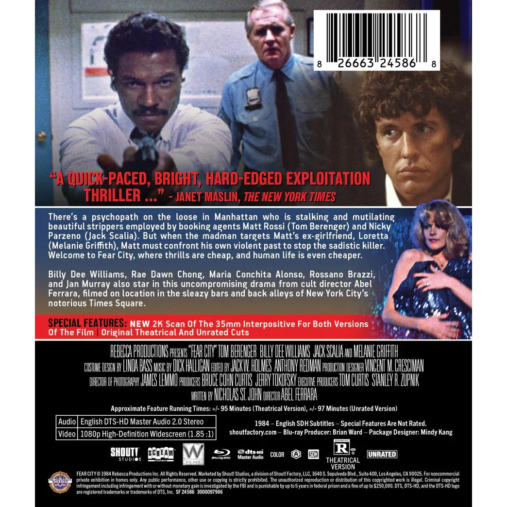 PRE-ORDER: Fear City Blu-Ray (Shout! Factory)