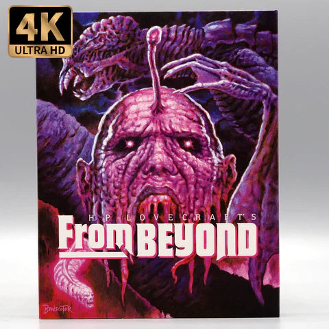 Vinegar Syndrome From Beyond 4K UHD Blu-Ray with Slipcover featuring H.P. Lovecraft artwork.