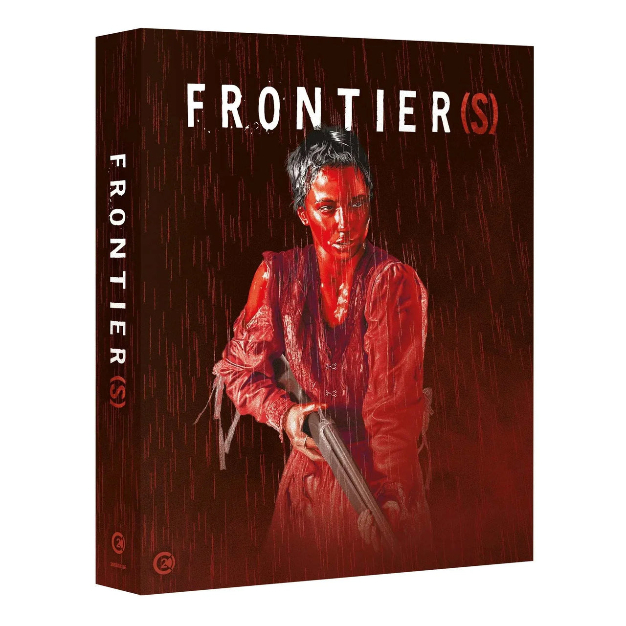 Frontier(s) Limited Edition Blu-Ray with rigid slipcase featuring horror film cover art and extras