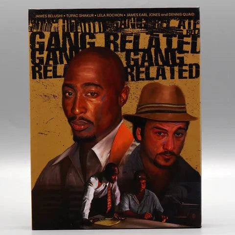 Gang Related Blu-Ray slipcase featuring Tupac Shakur and James Belushi artwork