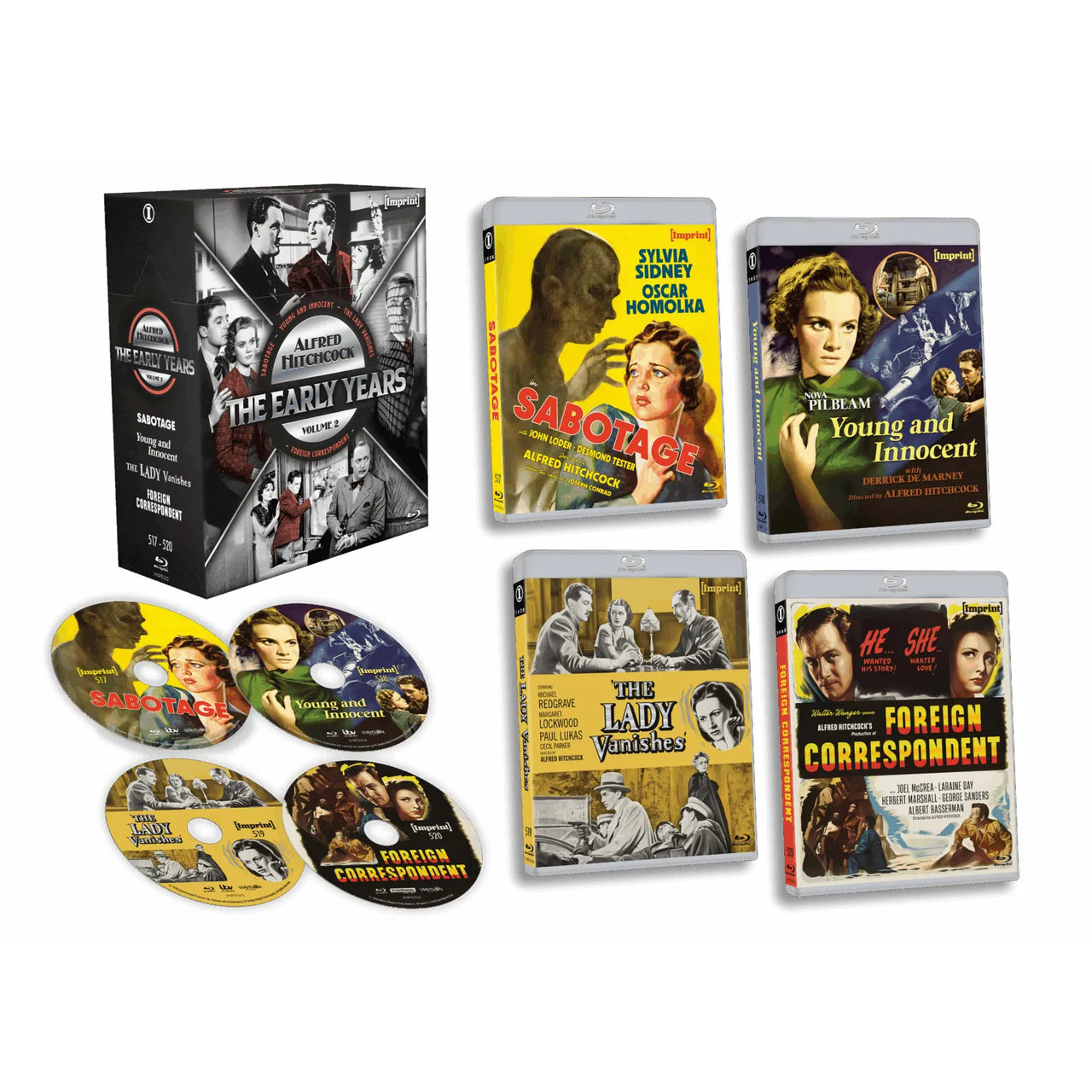 PRE-ORDER: Hitchcock: The Early Years – Volume Two (1936 – 1940) Blu-Ray Limited Edition Hardbox (Imprint Films) [REGION FREE]