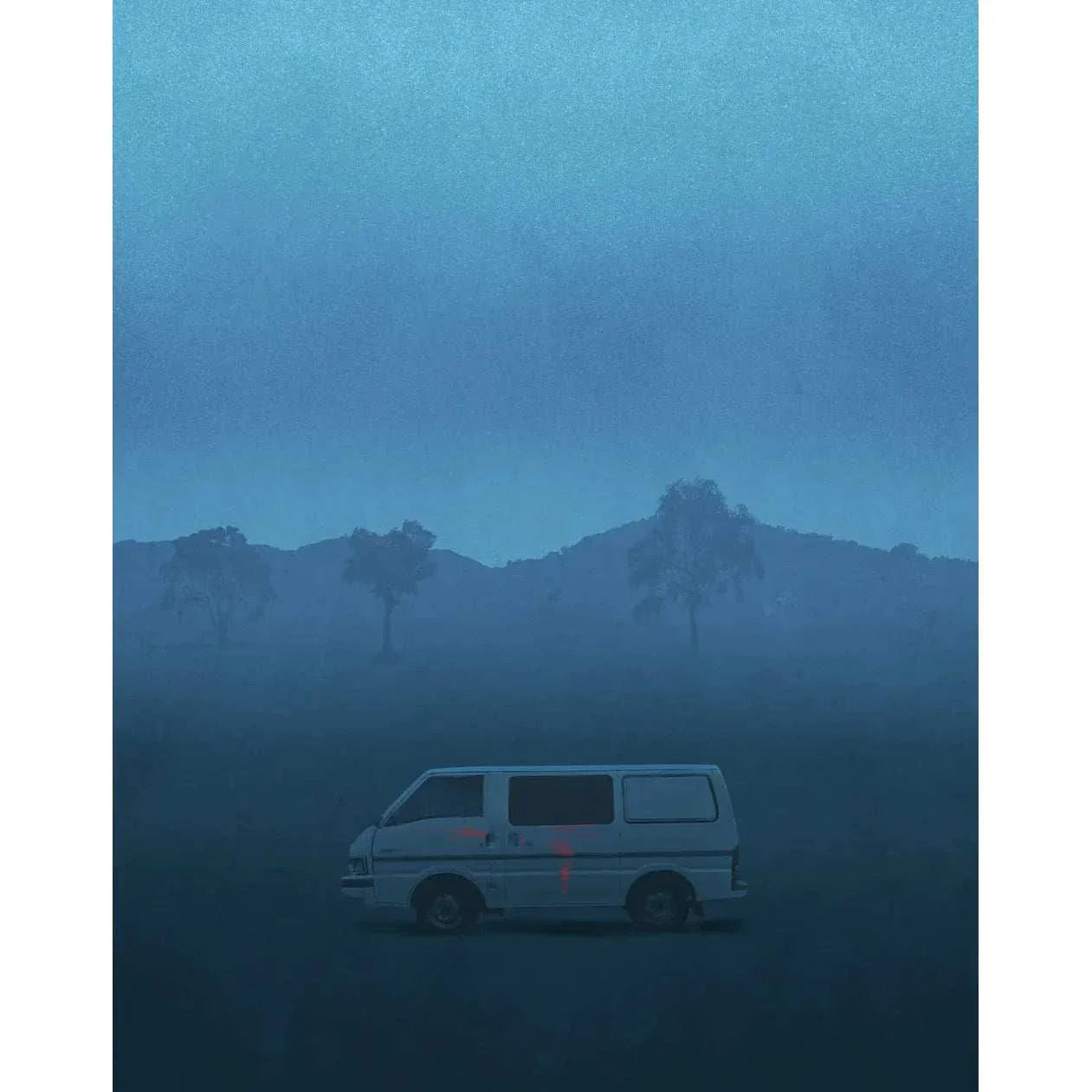 The Horseman Directors Cut 2008 Blu-Ray with limited edition slipcover, Australian thriller movie pre-order cover showing van in misty blue night landscape