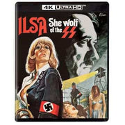 Ilsa She Wolf Of The SS 4K UHD Blu-ray cover with Nazi-themed artwork and characters