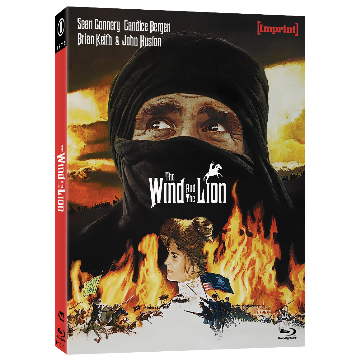 The Wind and the Lion 1975 Blu-ray limited edition slipcover with Sean Connery and Candice Bergen on cover artwork