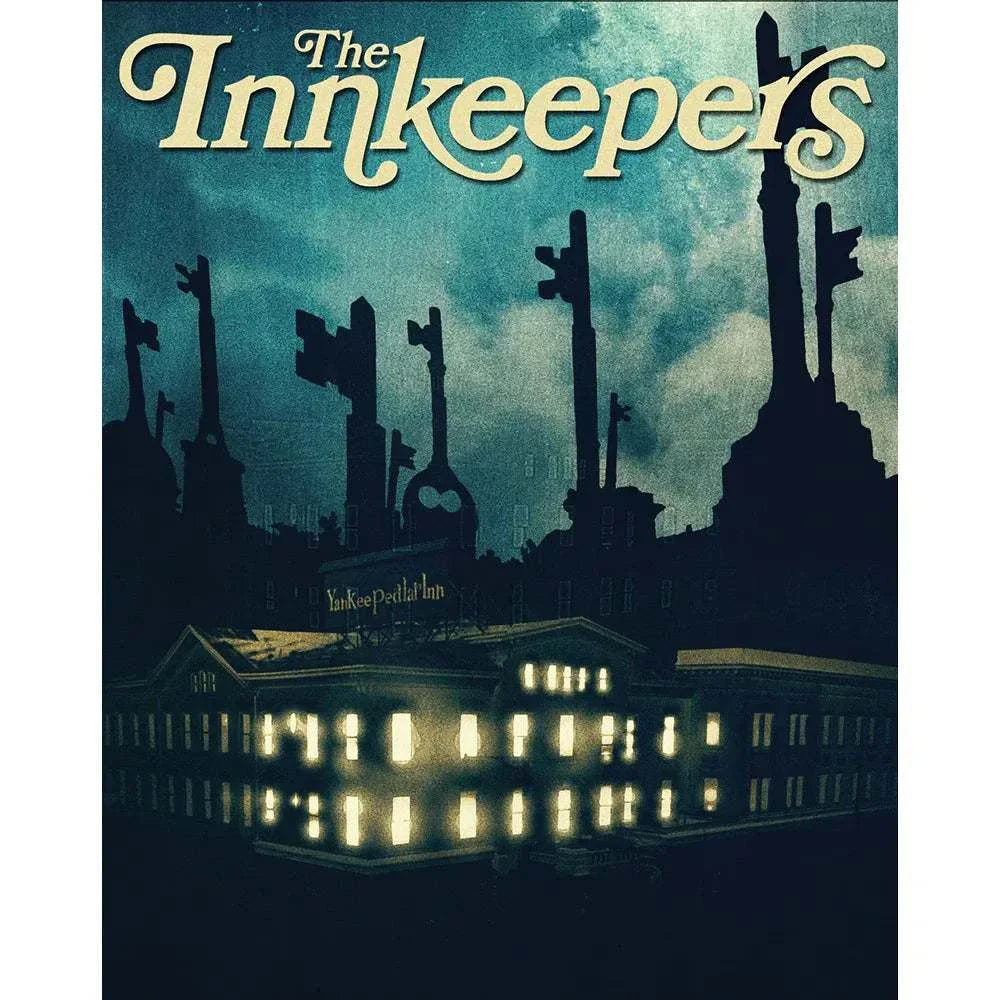 The Innkeepers Blu-Ray limited edition slipcover featuring haunted Yankee Pedlar Inn at night