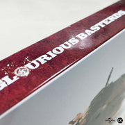 Close-up of Inglourious Basterds 4K UHD limited edition full slip packaging with embossed spot gloss finish and steelbook box edge