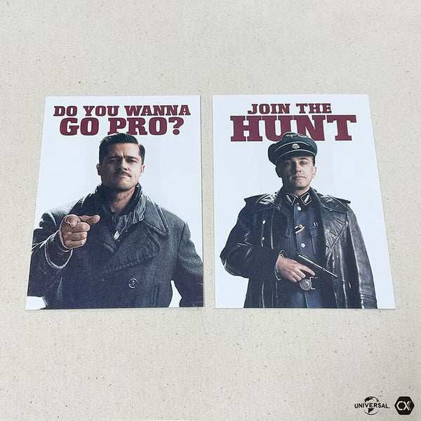 Inglourious Basterds 4K UHD limited edition cards with movie character images and promotional text