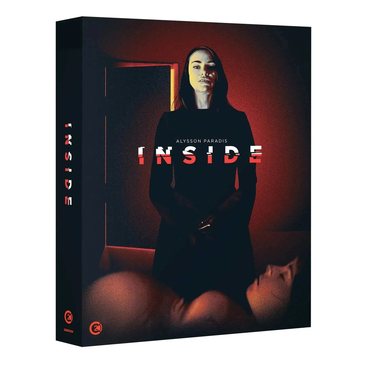 Inside Limited Edition Blu-Ray with rigid slipcase featuring Alysson Paradis and horror movie artwork
