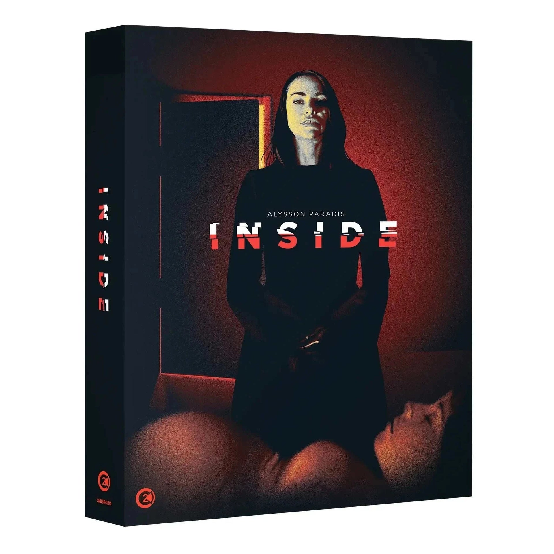 Inside Limited Edition Blu-Ray with rigid slipcase featuring Alysson Paradis and horror movie artwork
