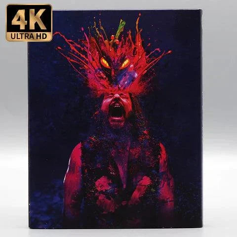 Jimmy and Stiggs 4K UHD limited edition slipcover with fiery demon artwork and 4K Ultra HD logo