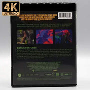 Jimmy and Stiggs 4K UHD and Blu-Ray with limited edition slipcover showing bonus features and movie synopsis on back cover