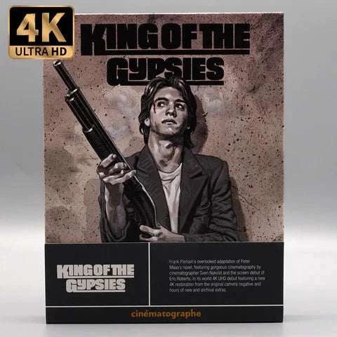 King of the Gypsies 4K UHD and Blu-Ray mediabook with illustrated cover of man holding rifle