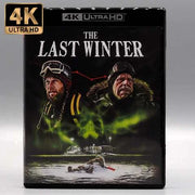 Vinegar Syndrome 4K UHD Blu-Ray of The Last Winter horror film with snowy landscape and two characters on cover
