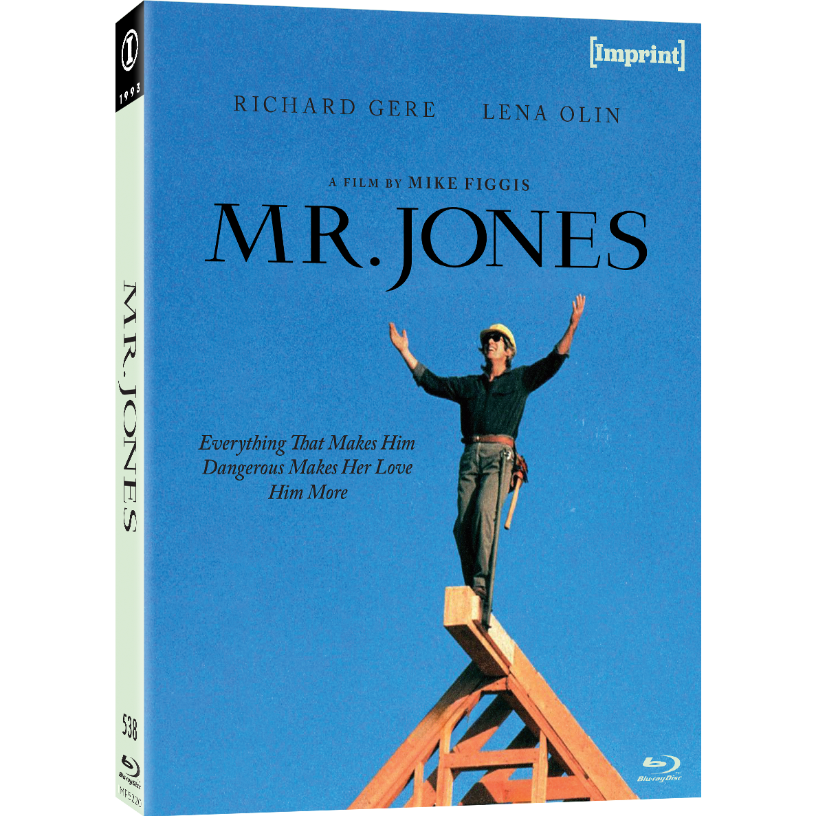 Mr. Jones (1993) Blu-ray with limited edition slipcover featuring Richard Gere and Lena Olin, pre-order region free release.