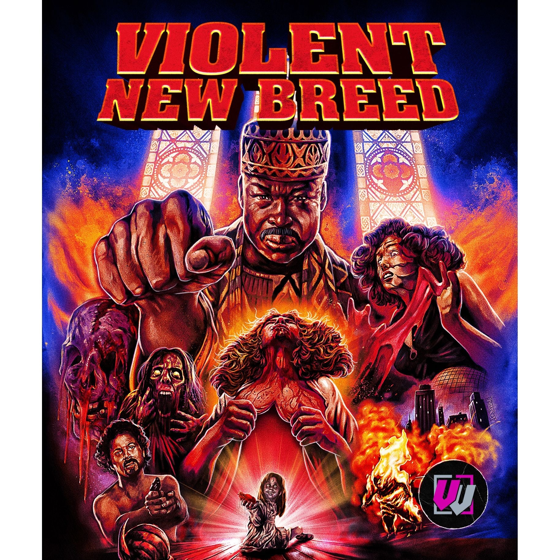 Violent New Breed Blu-ray collector's edition cover with intense horror and supernatural imagery