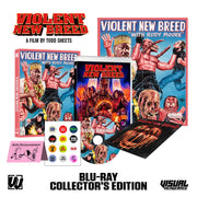Violent New Breed collector's edition Blu-Ray with slipcover, booklet, mini-poster, and bonus extras by Visual Vengeance