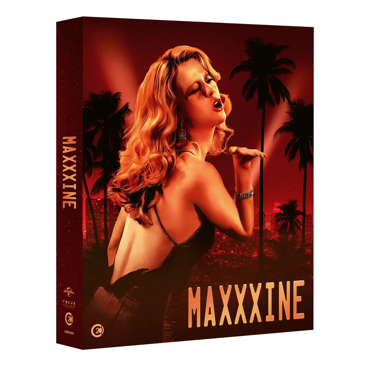 MaXXXine Limited Edition 4K Ultra HD movie with slipcase featuring 80s LA horror film artwork