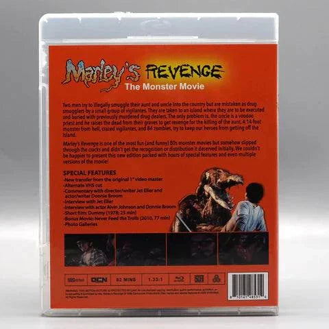 Marley’s Revenge Blu-Ray cover with monster image and movie details