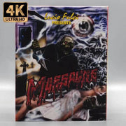 Massacre 4K UHD and Blu-Ray limited edition alternate slipcover release by Vinegar Syndrome