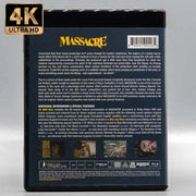 Massacre 4K UHD Blu-Ray limited edition slipcover Vinegar Syndrome pre-order packaging