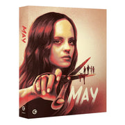 May Limited Edition Blu-Ray with rigid slipcase featuring stylized artwork of a woman holding scissors and additional collector's extras