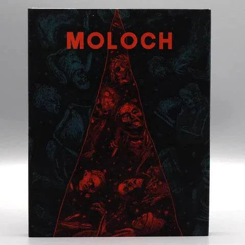 Shudder - Moloch Blu-Ray with limited edition slipcover featuring dark horror artwork and red title text