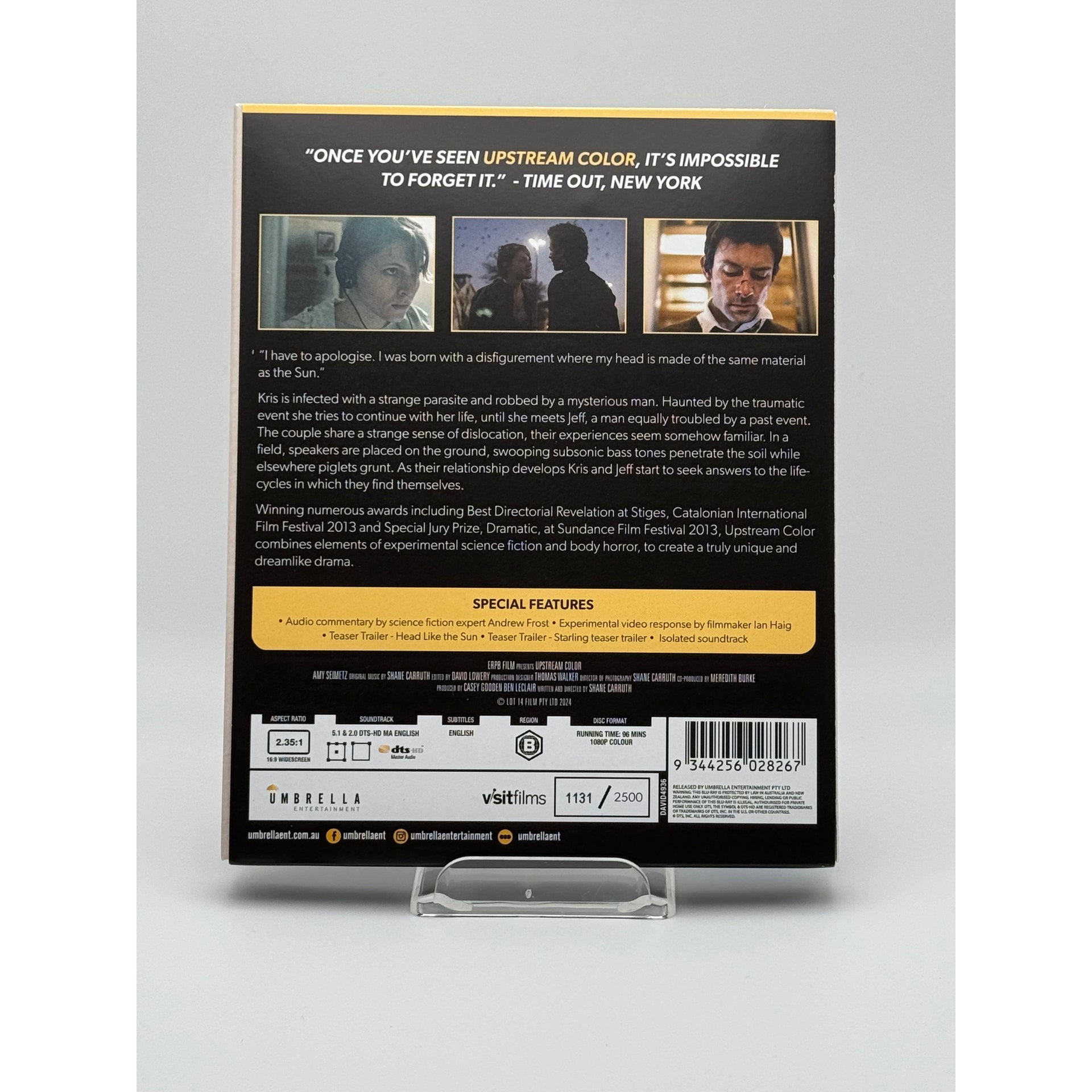 Upstream Color Blu-Ray Umbrella Entertainment with Slipcover back