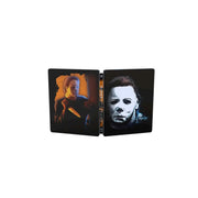 Halloween I – V 4K UHD and Blu-ray limited edition SteelBook set featuring Michael Myers with iconic mask and knife artwork