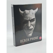 Black Phone Limited Collectors Edition Steelbook 4K Ultra HD + Blu-Ray w/ Rigid Slipcase front cover and left side live picture