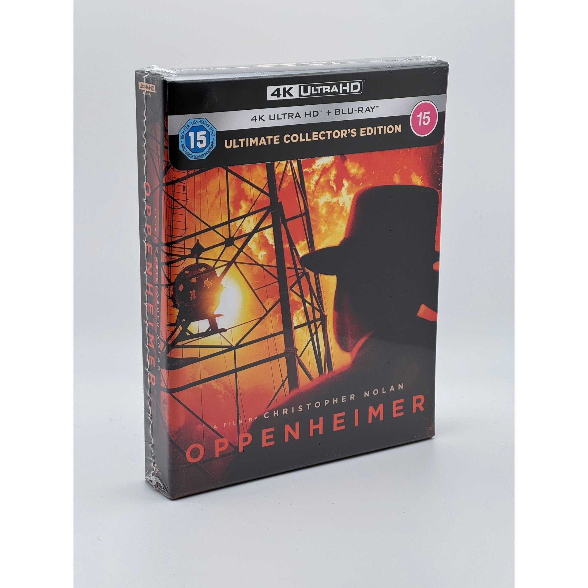 Oppenheimer Ultimate Collector's Edition 4K Ultra HD & Blu-ray Steelbook front and left side live picture