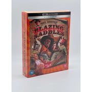 Blazing Saddles Limited Edition Steelbook Ultimate Collectors Edition 4K Ultra HD + Blu-Ray live picture front and left side