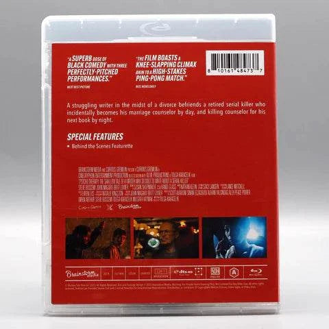 Psycho Therapy Blu-ray case back cover with synopsis and special features text on red background